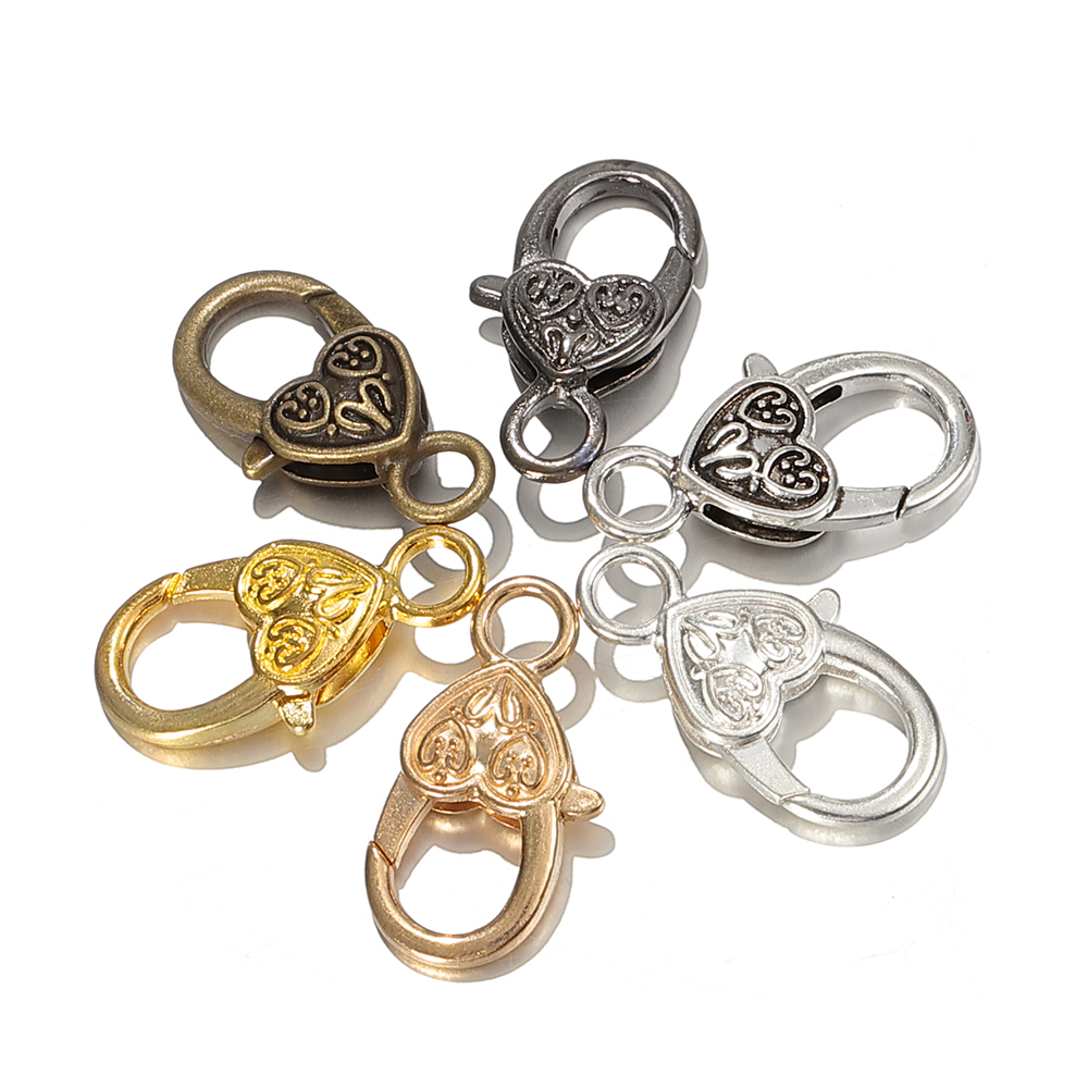 Lobster Clasp Silver - 10PCS Heart Lobster Clasps for Jewelry