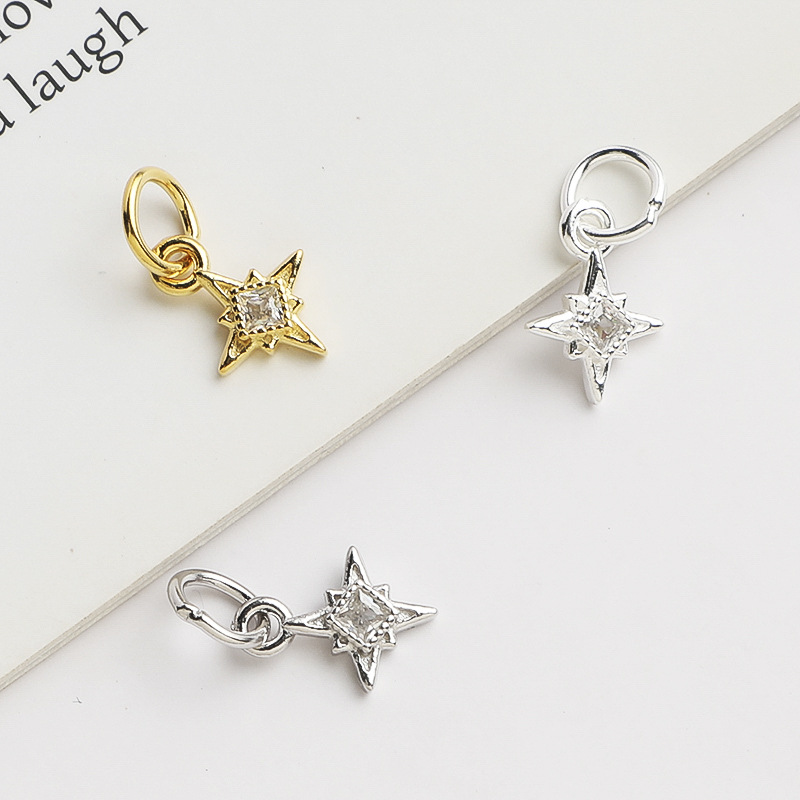 925 Silver North Star Charm Sq - огляд і ціна Jewelry Making In La