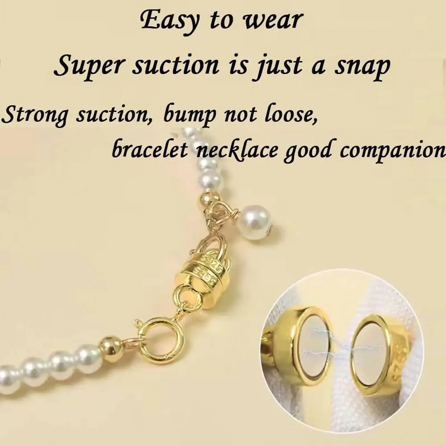 925 Silver Magnetic Necklace C - огляд і ціна Lobster Clasp Silver