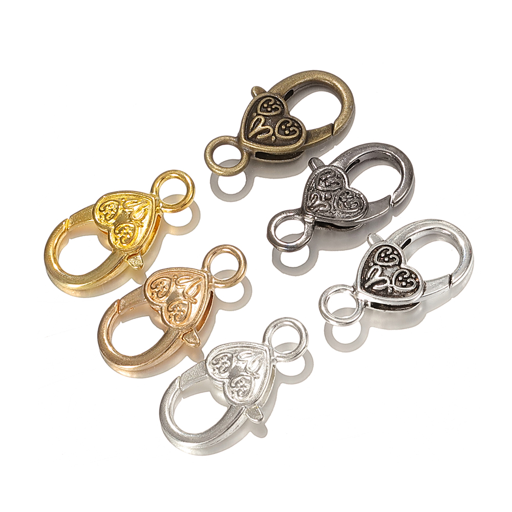 10PCS Heart Lobster Clasps for - огляд і ціна Lobster Clasp Silver